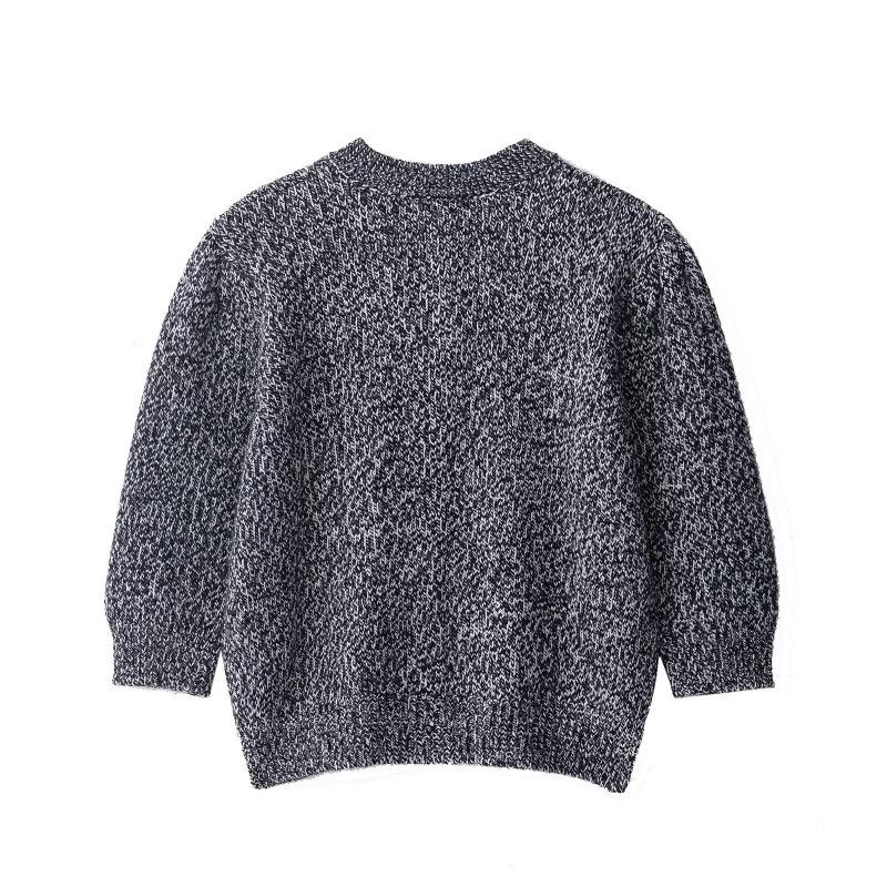 European and American Style New Women's Fashionable Versatile Cross-border Comfortable French Puff Sleeve Knit Jacket