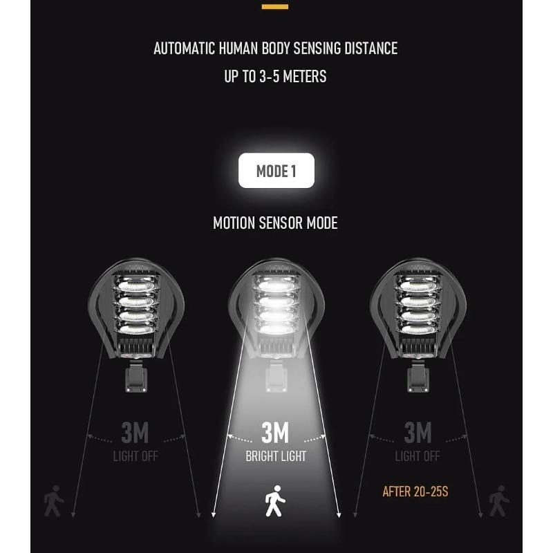 8800MAH Super Bright Solar Street Light Outdoor Solar Lamp Waterproof PIR Motion Sensor Garden Lighting Remote Control