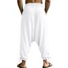 Zomer Heren Drop Crotch Harembroek Elastische Taille Trekkoord Manchet Wijde Casual Broek High Street Casual Broek