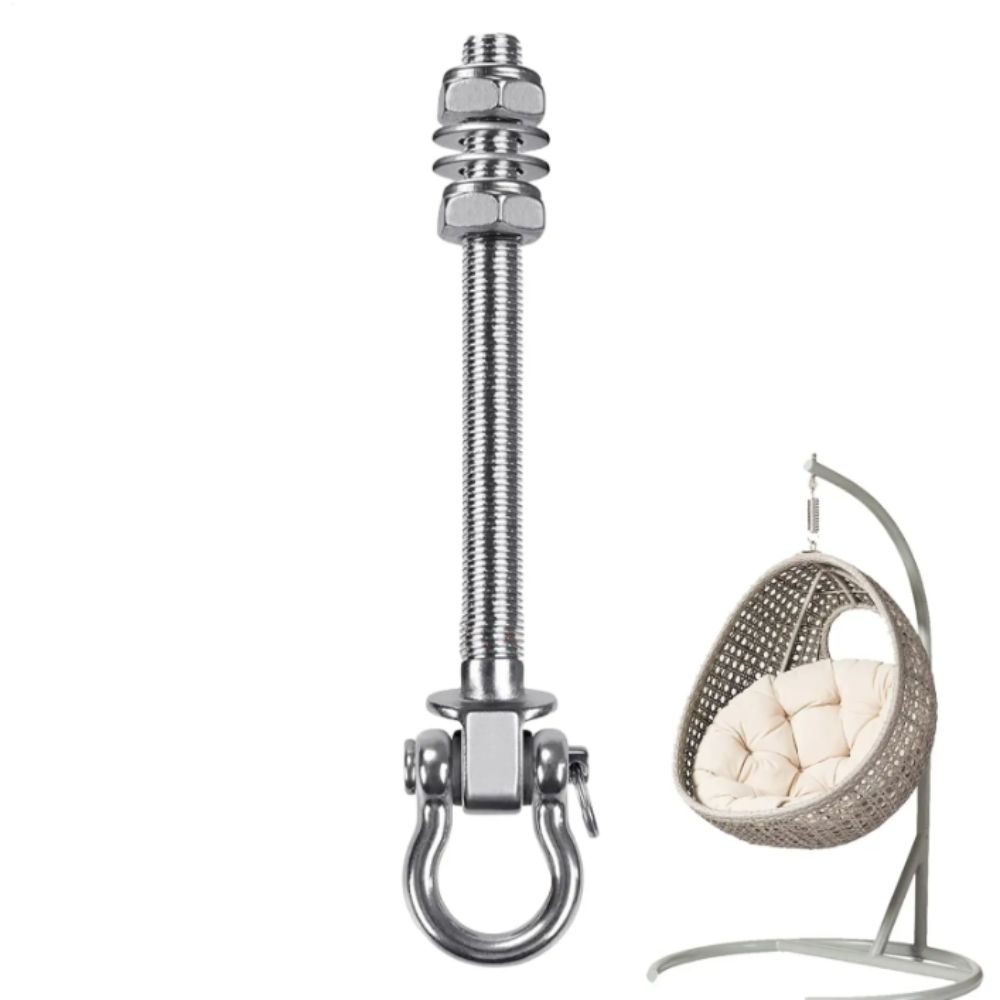 Threaded Shaft Swing Hook Stainless Steel Sandbag Hook Hanging Chair Hammock Hook  Yoga Gym