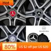 Njrgz1 2025 New 4PCS 75mm for B/C/E/S Class A Class C200L GLC GLK CLA Car Wheel Center Hub Caps Cover Decorate Accessorie