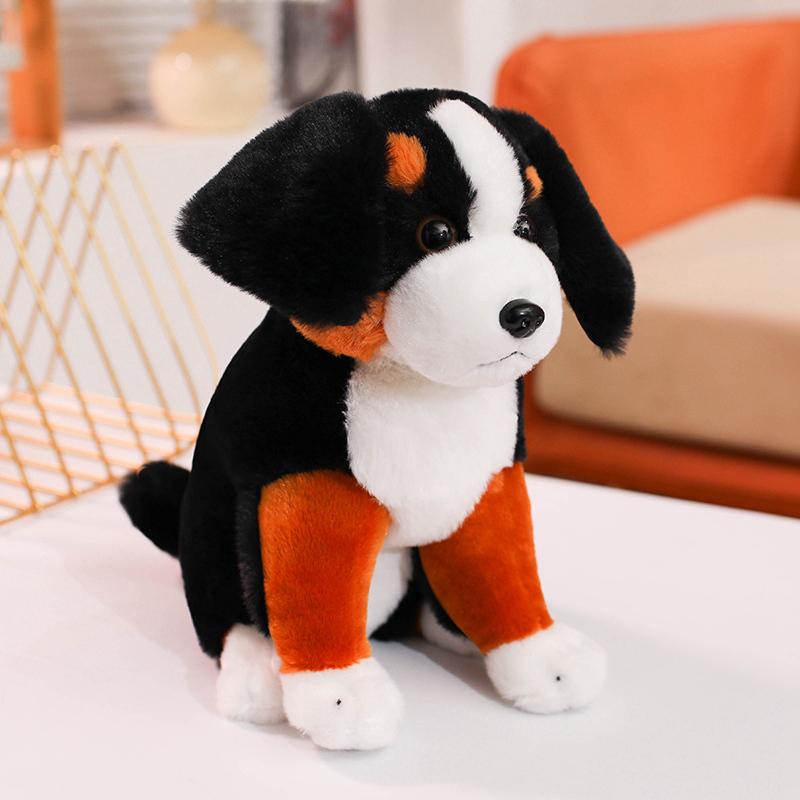 30cm Lovely Realistic Husky Beagle Bernese Mountain Dog Plush Toys Kawaii Imitation Fluffy Dog Stuffed Dolls Companion Toys