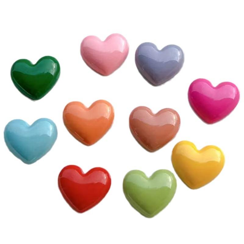 10Pcs Decorative Magnets Heart-Shaped Plastic Refrigerator Magnets For Kitchen Office Whiteboard Storage Cabinet & Dishwasher