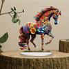 Colored Horse Statue Light Catcher. Hollow-out design for bedroom, living room, study & porch.