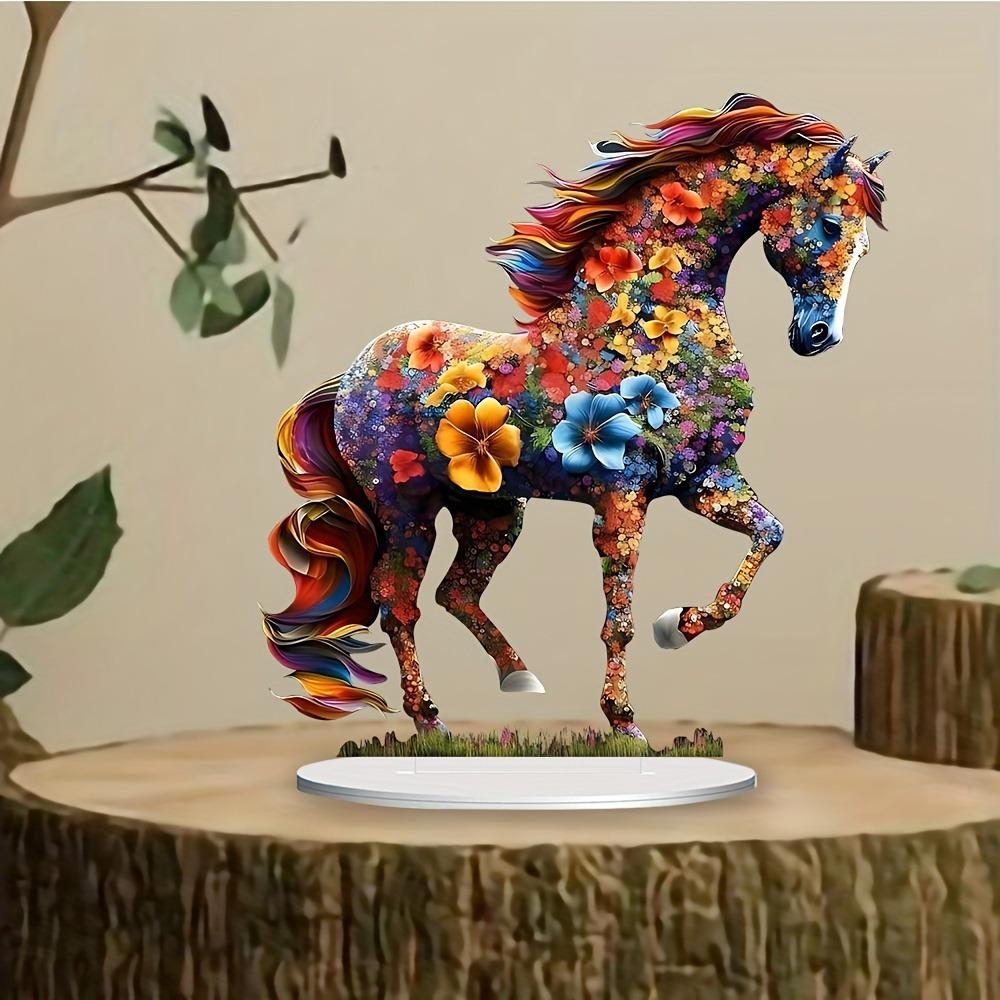 Colored Horse Statue Light Catcher. Hollow-out design for bedroom, living room, study & porch.
