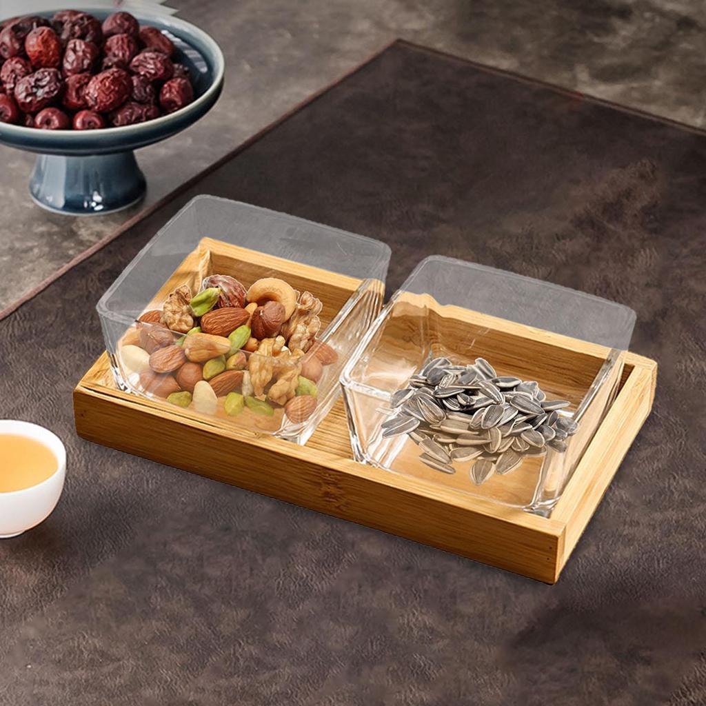 Nut Dried Fruit Plate, Desert , Living Room Plate ,Serving Tray ,Divided Bowls for Party