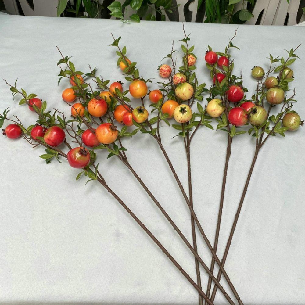 

Реалистичные искусственные ветви граната, пластиковые поддельные растения, китайский новогодний декор