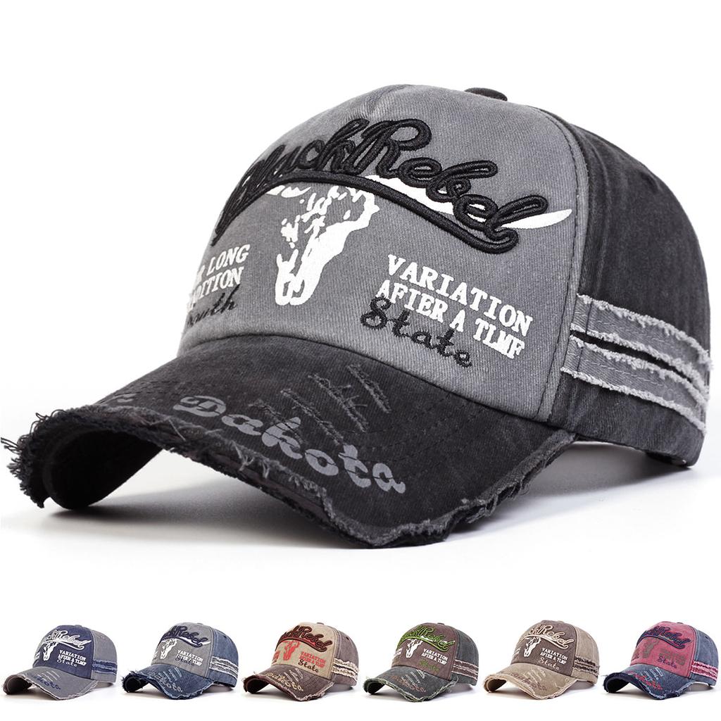 Fashion Letter Embroidery Men Hat Outdoor Sports Travel Baseball Cap Women Hip Hop Caps Designer Hats Broken Hole Hat Washed Hat