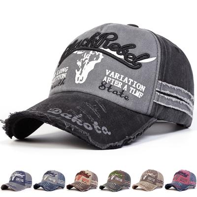 Mode Brief Stickerei Männer Hut Outdoor Sport Reise Baseball Cap Frauen Hip Hop Caps Designer Hüte Gebrochen Loch Hut Gewaschen Hut