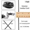 5M Genuine Leather Strip 3mm Wide Flat Leather Cord 2mm Thick Cowhide Leather String Strap Braiding Thread Rope for Bracelets