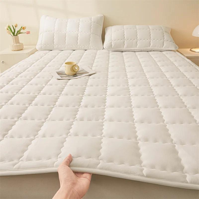 Class A Skin-friendly Abraded Mattress, Bed Mattress Padded Mattress Available In All Seasons Solid Color Grid