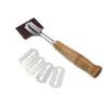 304 Stainless Steel Bread Scoring Knife with Wooden Handle - Curved Dough Cutter for Artisan Baguettes