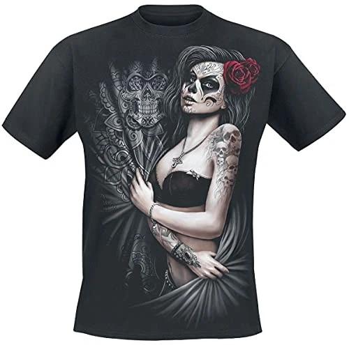 Spiral - DEAD LOVE (Unisex Black Short Sleeve T-Shirts) Large 4XL