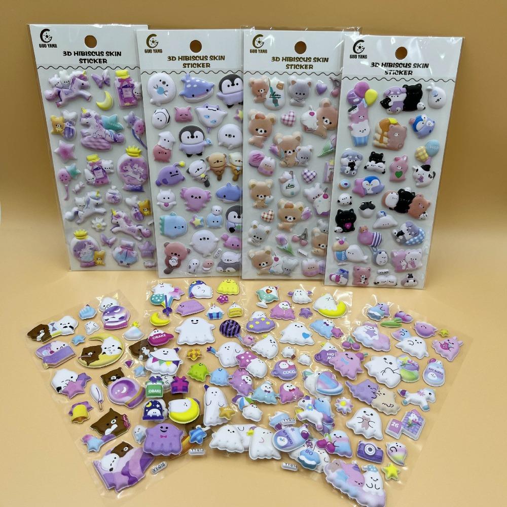 Hot New Cute cartoon 3D embossed stickers fun foam stickers for children DIY planner stickers decorative stickers High Quality Gifts