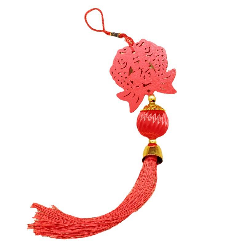 Festive Lantern Ornaments: Spring Fu Characters & Peace Pendants for Chinese New Year