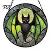 Waterproof Outdoor Branch Decoration Retro Halloween Pendant, Ghost/Bat/Spider Web/Pumpkin Head Print, Dark Theme Holiday Decor Vintage Acrylic