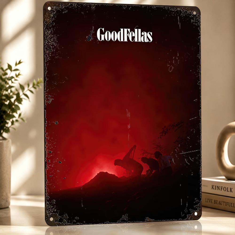 Goodfellas Movie Poster Retro D Printed Metal Signs Customized Wall Hanging Gift for Decor Living Room Interior Decoration Home