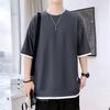 Short Cut and Summer Large Fashionable [VERAVANT] Men's T-Shirt, Sleeve, Sew, Clothes, Tee-Shirt, Men's, Plain, Size, Light, Soft, Silhouette,