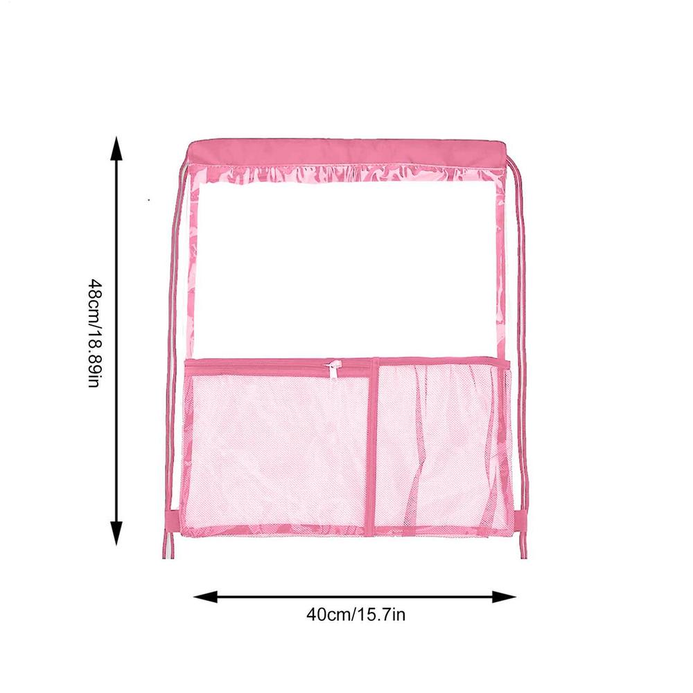 String Bag Pvc Clear Drawstring Bags Waterproof Athletic Pack for Gym Swim Beach Travel Work Clothes Kids Outdoors Festivals