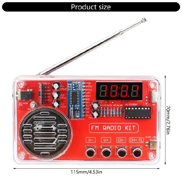 Hands On Electronic Fun 50-108MHz DIY FM Radio Circuit Board Kit for Tinkerers