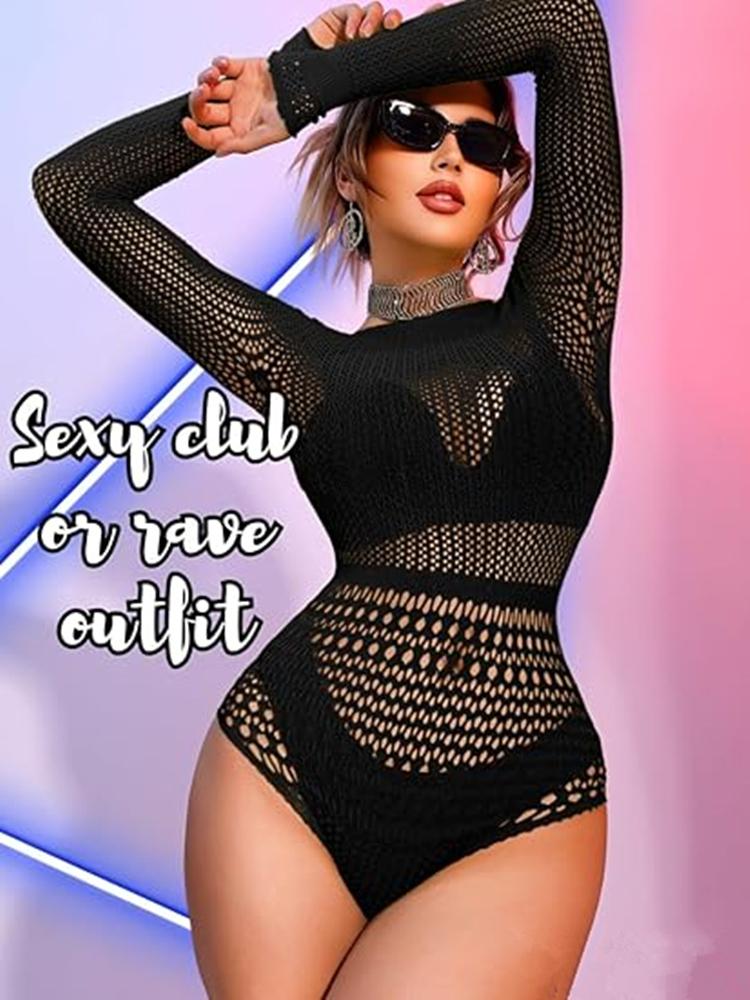 Women Erotic Bodysuit Fishnet Crotchless Bodystockings Black Hollow Out Lingerie See Through Jumpsuit Sexy Underwear Costumes