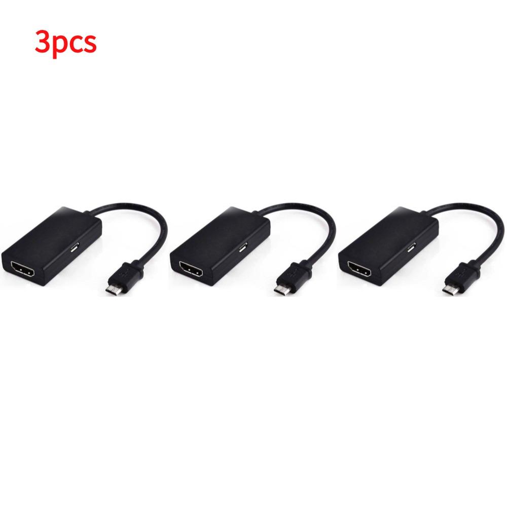 Micro USB 2.0 MHL To HDMI-compatible Cable Adapter Converter HD 1080P HDTV Cable Adapter for Samsung HTC 5-pin Port Plug Play