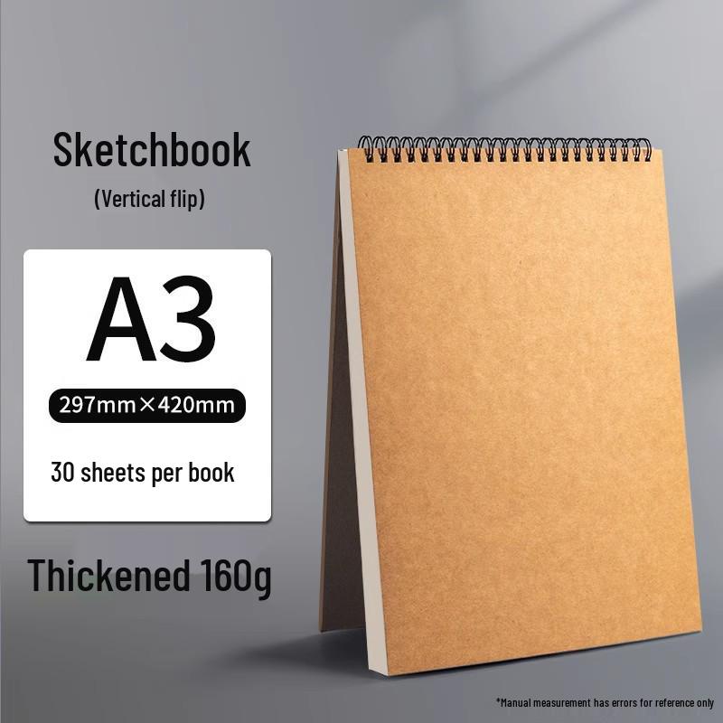 Compact Thickened Hardcover Spiral Sketchbook for Art & Primary Students, 32k Quick Sketch Drawing Book.