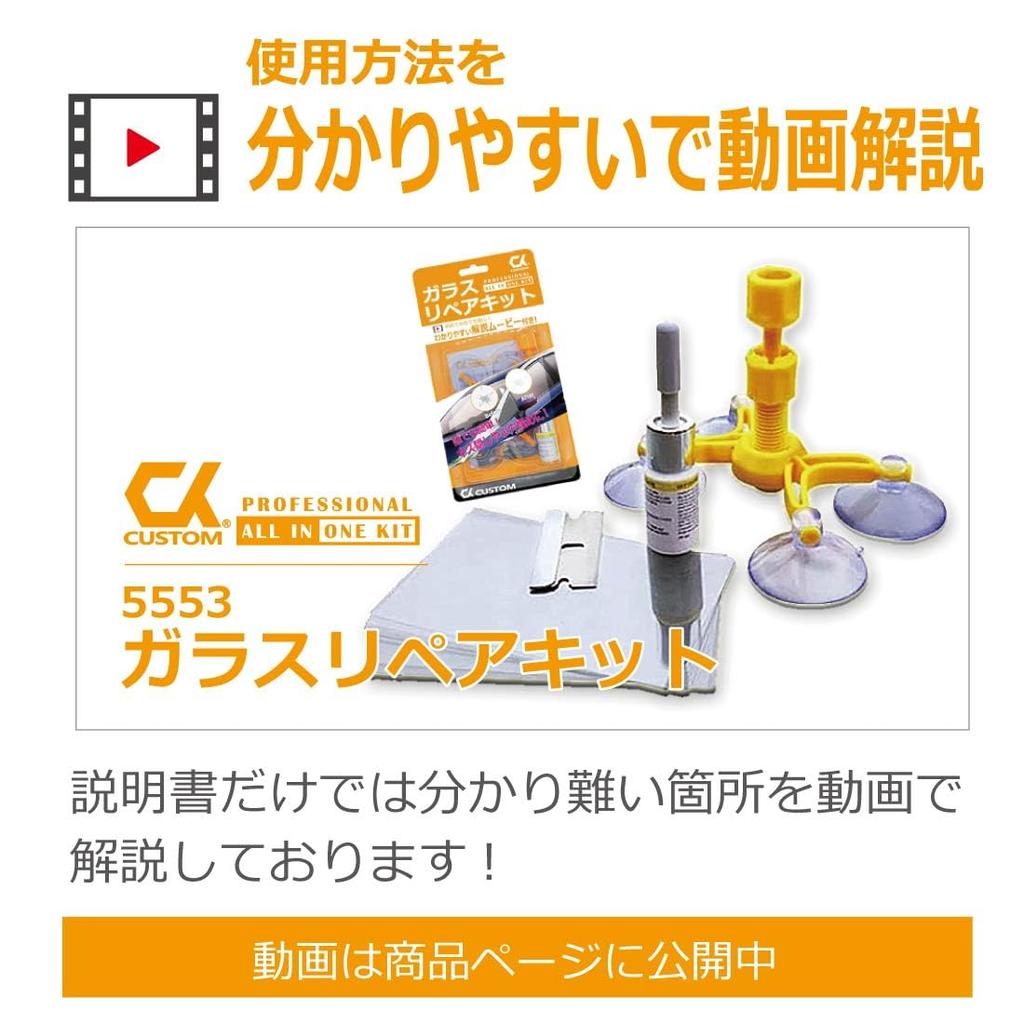 PHOENIX D08 Windshield Repair Kit, Japanese Instruction Manual Included, Video, Positioning Tool, DIY, Windows,