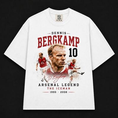 Φανέλα Άρσεναλ 10 Ντένις Μπέργκαμπ, T-shirt Ποδοσφαίρου Θρύλος Ο Παγοθρύλος, Ρετρό Φανέλα Ποδοσφαίρου Χάιμπουρι Vintage Δώρο