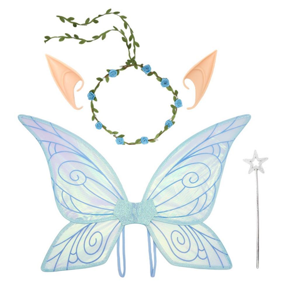Gift Adults & Girls Fairy Wings Sparkling Organza Angel Wings Butterfly Wings for Halloween, Cosplay, Party