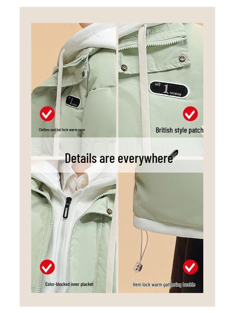 2025 Student Winter Thickened Loose Cotton-Padded Two-Piece Jacket