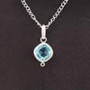 Cushion Sky Blue Topaz Gemstone Sterling Silver Sisters Gift New Pendant Jewelry PP-11-3