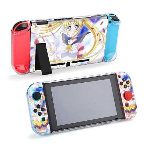 Sailor Moon Switch Cover, Protective Hard Case for Controllers, Dirt-Resistant, Separate, Slim, Shock-Absorbent, Full Protection, Scratch-Resistant, R
