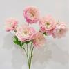 Artificial Peony Flower 6 Heads Blooms Faux Silk Peonies with Stem Fake Flower Branches for Vase Wedding Centerpieces Floral Arrangements