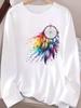 (Asian Size) Trend Butterfly Cute Tee Print T Shirt Women Clothing Autumn Winter Spring Casual Fashion Top O-neck Graphic Long Sleeve T-shirts