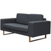 Day and Night - Day and Night 2 Seater Sofa Dark Gray Fabric