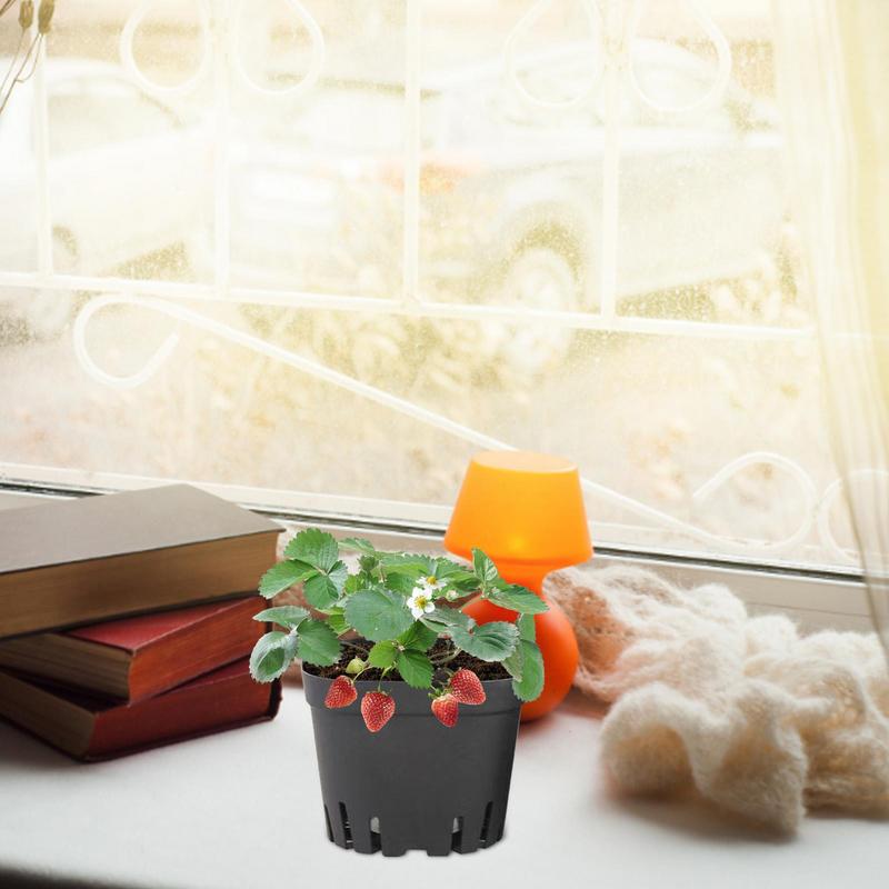 Pots For Seedlings Starter Pots 50pcs Seedling Cups Square Black Reusable Pot With Drainage Holes Gardening Kit Nursery Pot