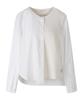 RECODE Half And Half Woven Knitted Blouse_Rqsaa23501Ivx