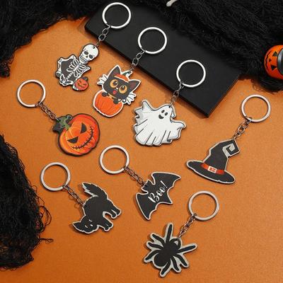 Bag Pendants Halloween Keychain Bag Charms Pumpkin Ghost Witch Hat Keychain Cute Halloween Decor