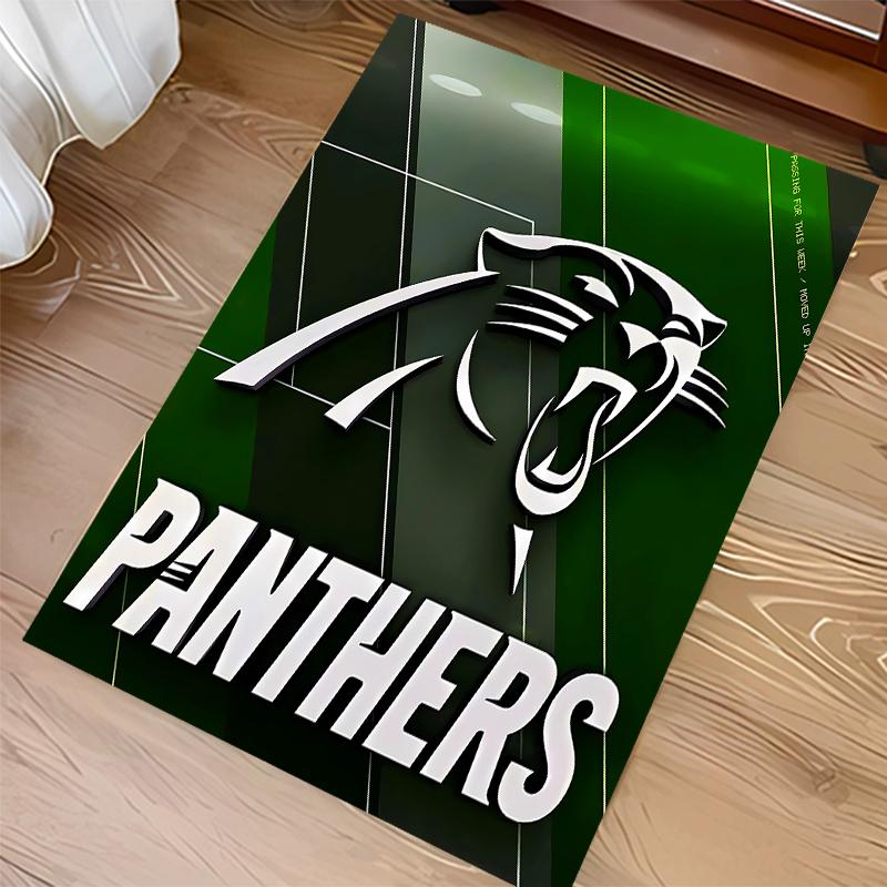 1pc Carolina Panthers Print Area Rug - Soft,Washable Non-Slip Indoor Mat for Office Chairs,Living Room,Home Office Decorative Rug