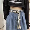 Tie Up Rope Waistband Ethnic Style Pack Thread Waist Belt Fashion Coarse Rope Belt  Streetwear
