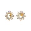 Sensibility Korean Ins Flower Stud Earrings Women's About 925 Tremella Needle Pearl Earrings New Trendy Earrings Temperament Earrings 2026