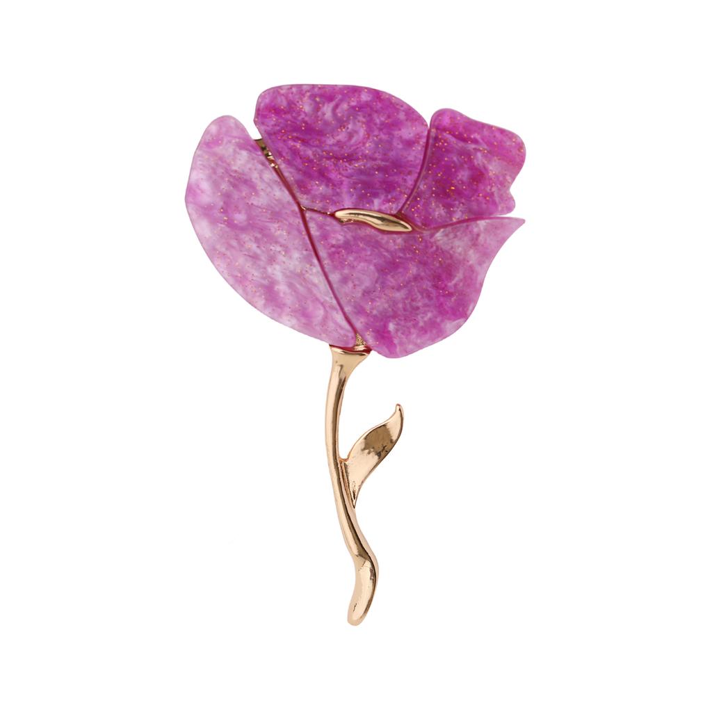 Big Flower Brooch Pin Acrylic Rose Women Brooch Fashion Design Gift For Women Clothing Decor
