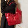 Popular Retro Bow Bucket Crossbody Tote Bag Women's Casual Premium Underarm Handheld Red Wedding Bag