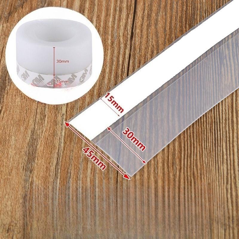 1 Roll Self-Adhesive Windproof Dust Seal Strip for The Door Bottom Transparent Sealing Strip Door Bottom Sealing Strip
