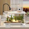 New Clear 360 Aquarium with LED Lighting Power Filter Fish Tank Multifunctional with Water Pump Turtle Tank for Fish Decor