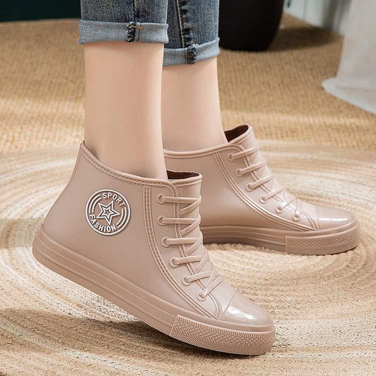 Women's Stylish Non-Slip Waterproof Thick-Soled Galoshes - Durable Short Tube Rain Boots