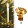 5 Pieces Candle Clips Candlestick Holder Clamps Bar Churches Christmas Tree for Parties