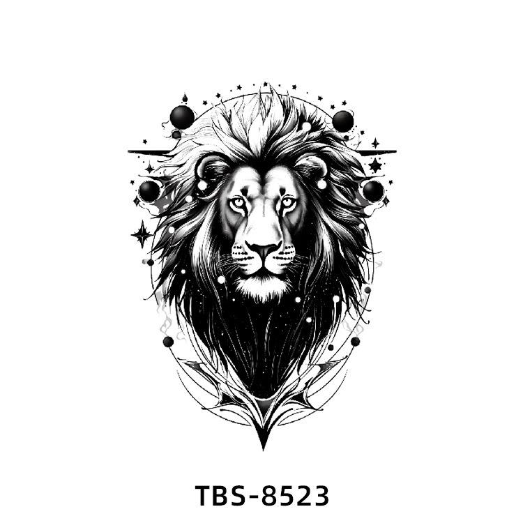 Realistiska Djurtotem Tatuering Klistermärken: Drake, Fenix, Tiger, Varg