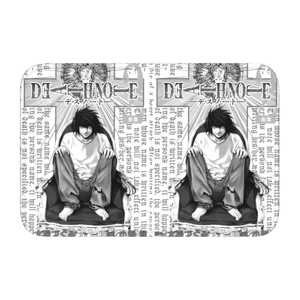 Deathes Anime Note Front Floor Door Entrance Welcome Mat Indoor Bath Kitchen Doormat Bedroom Carpet Rug Footpad